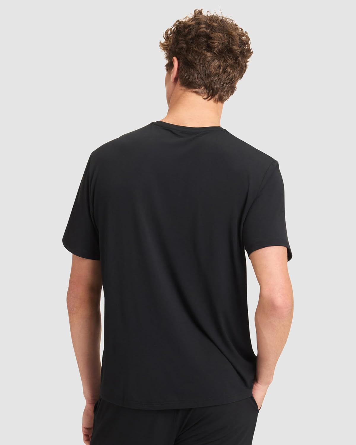 Cozy Earth Men’s Stretch-Knit Lounge Tee - Relaxed Fit, Short Sleeve Shirt for Men - Soft Breathable - Image 2