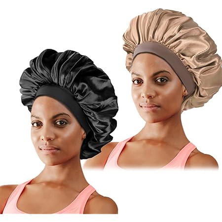 Tie Band Perfect Fit Reversible Satin Hair Bonnet - Protecting Hairstyle Night Sleep Headscarf For Women In Olive | Hair Accessories. - Norway - Foto 5