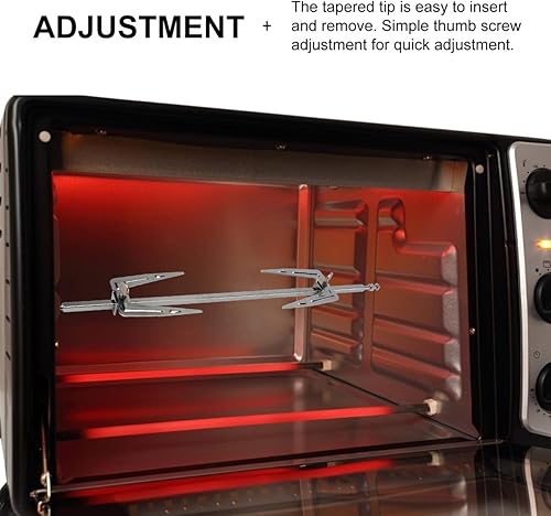 Miniatura 6 de Cabilock Juego de tenedores de asador de acero inoxidable de 13.5 pulgadas para freidora de aire y barbacoa, herramientas para asar carne, para