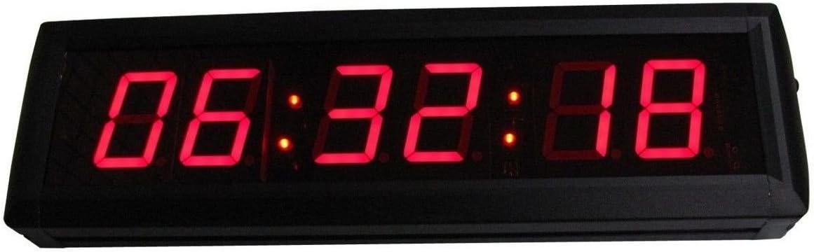 AZOOU 1.8-inch LED Countdown/up Clock 12/24-Hour Display in Hours Minutes Seconds Red Color