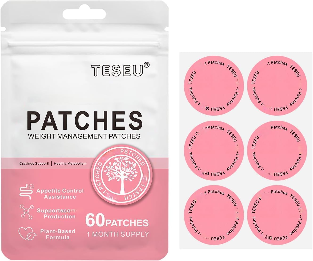GLP Shape Support Patches, Gentle Natural Formula for Daily Wellness and Confidence, Body Patches for Women and Men