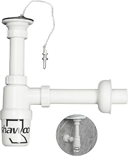 plastics Bathroom Basin Sink Bottle Trap Waste Pipe Bathroom Sink Drain Kit 1-1/4 inch Slip Inlet Drain Tube Kit