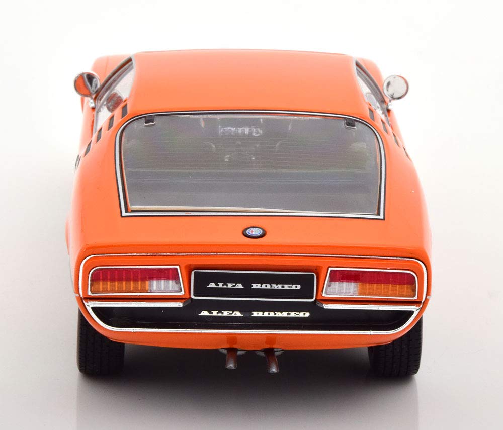 KK Scale Modellino Auto da Collezione Alf. Rom. Montreal Arancione 1970, Scala 1:18, Diecast Model Car