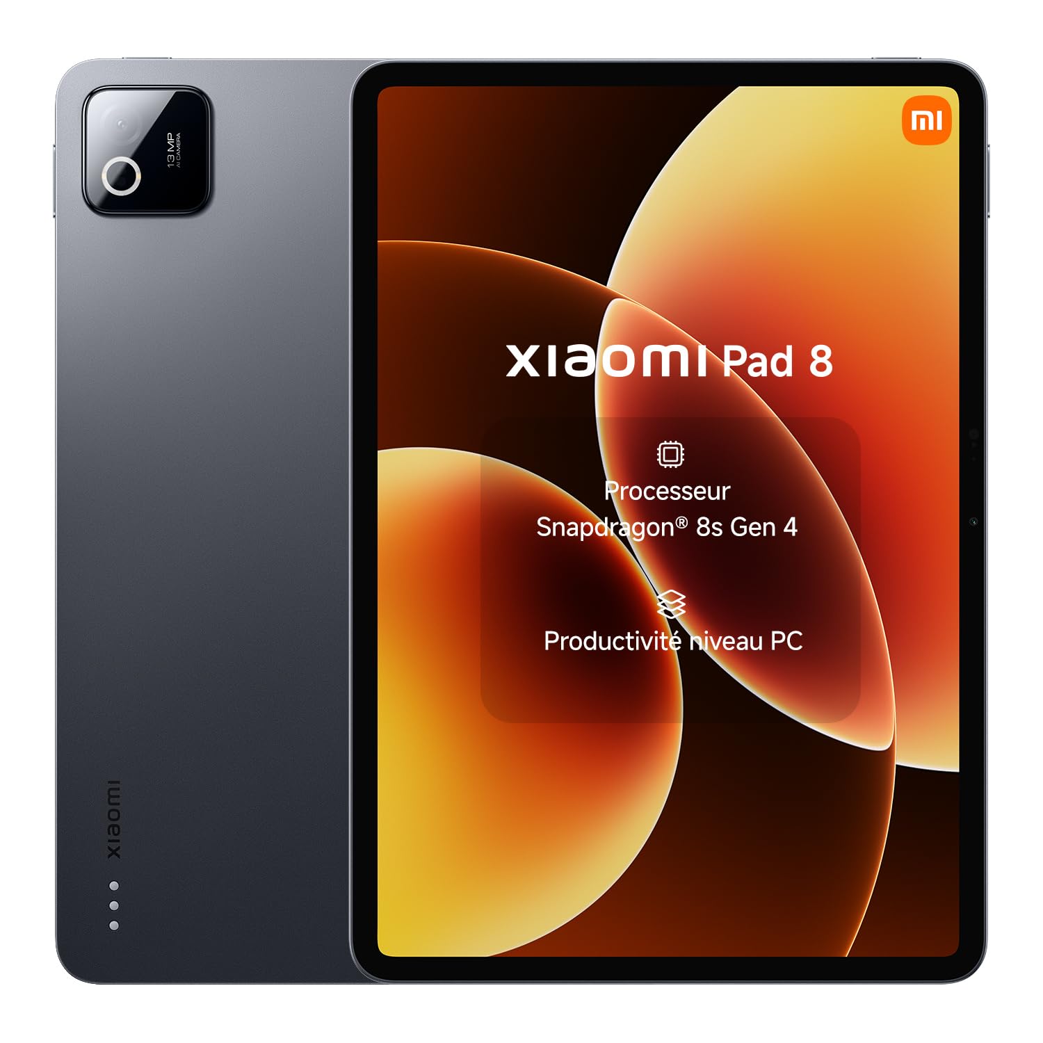 XIAOMI Pad 8 Tablette 11.2'' 8＋128 Go Snapdragon® 8s Gen 4 - Gris | Écran 3,2K 144Hz clair, batterie 9200mAh(typ) durable, HyperAI, 3 ans de garantie, chargeur non fourni