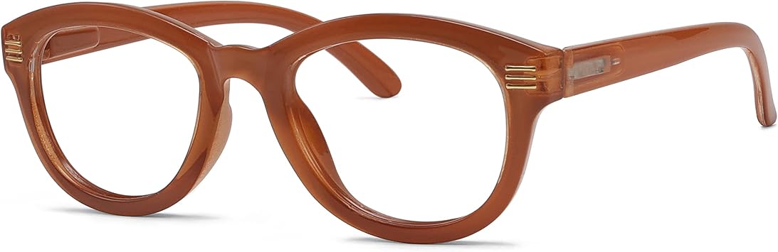 Eyekepper Cat Eye Reading Glasses for Women Oversize Ladies Readers - Brown +3.75