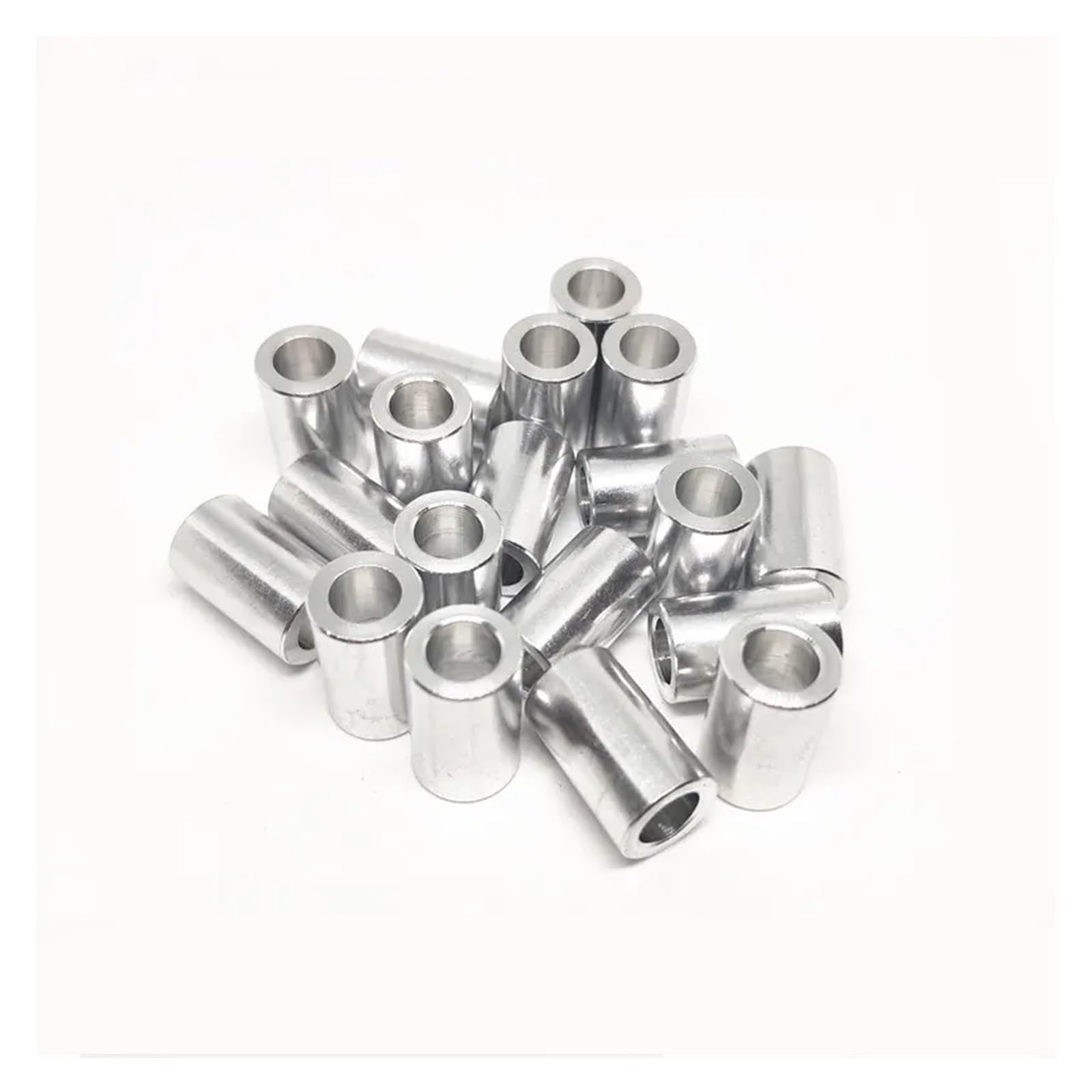 Distanziali in alluminio, 10 rondelle piatte in alluminio M3-M8, boccola guarnizione (L 6 mm, M8 x 16 x L, 10 pezzi)