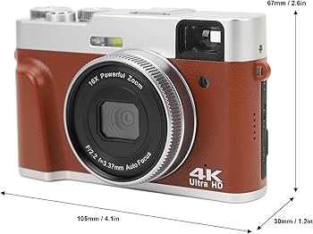 Amazon | 4K 48MP デジタルカメラ、2.8 インチ IPS スクリーン 16X