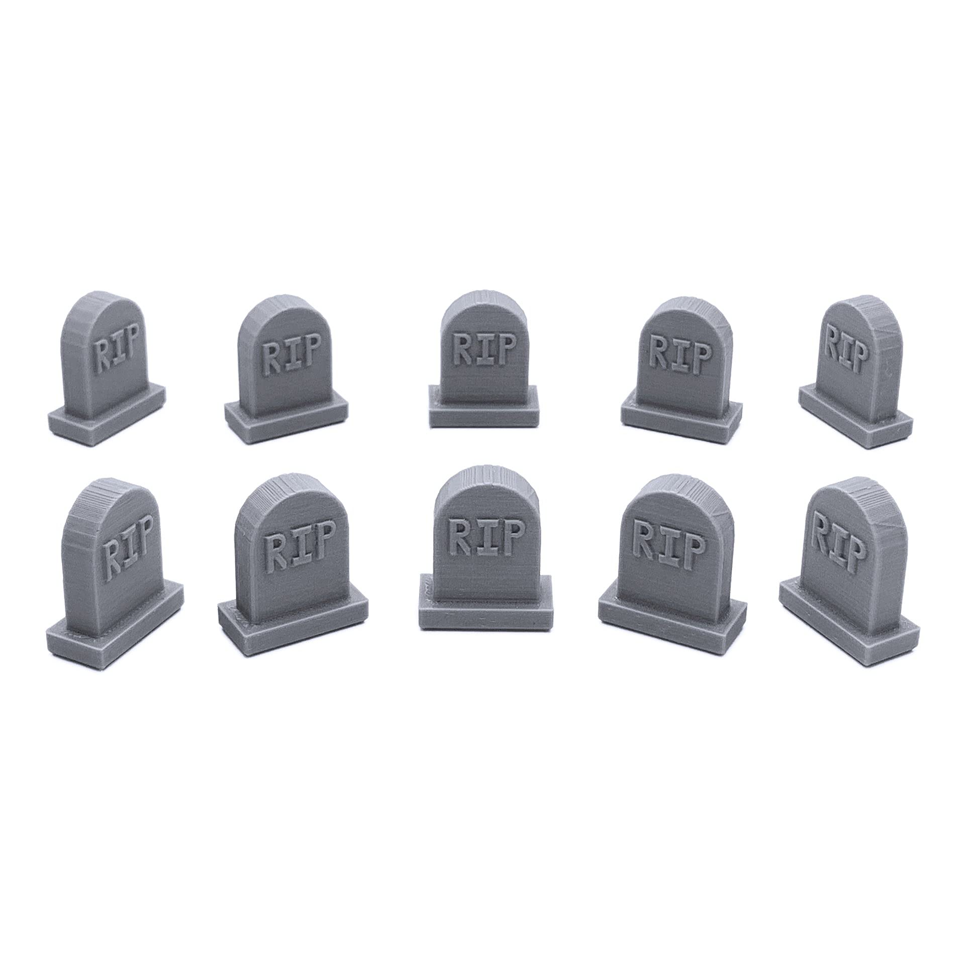 EnderToys RIP Gravestones, Terrain Scenery for Tabletop 28mm Miniatures Wargame, 3D Printed and Paintable,