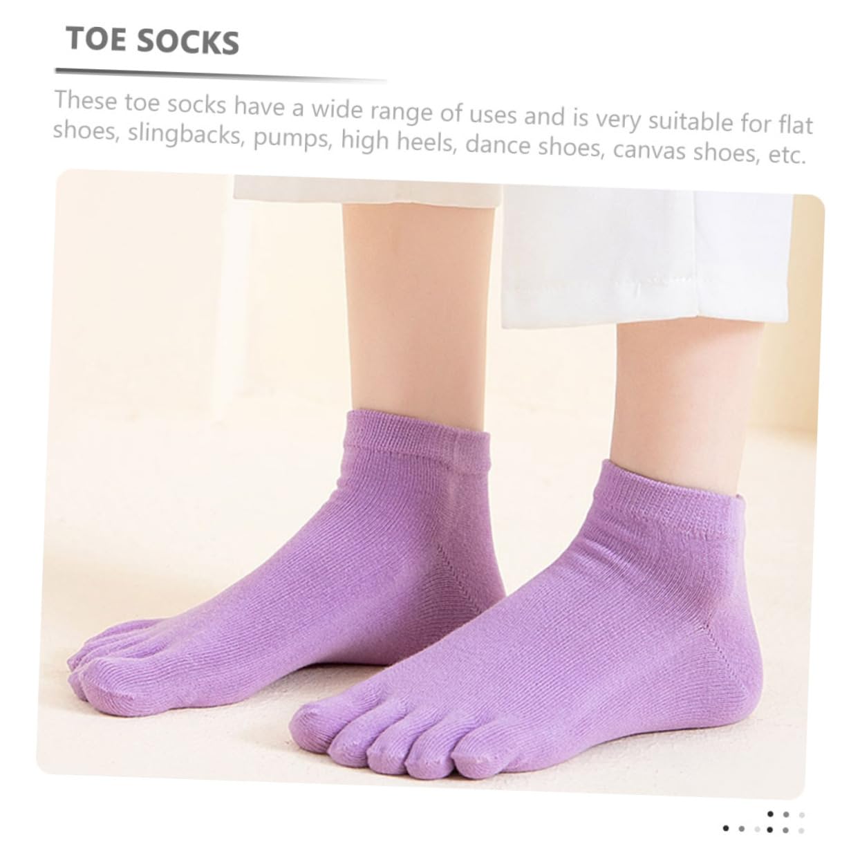 BESTYASH 5 Sätze Damen Fünfzehen Atmungsaktive Unsichtbare Für Flache Schuhe Pumps Und Sport Bequeme Und Elastische Baumwolle 4 Paare * 5