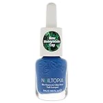 Nailtopia Bio-Sourced, Chip-Free Nail Lacquer - Fast Dry Nail Polish - Superfood-Infused - Natural Nail Polish - How Blue-Tiful - 0.169 oz