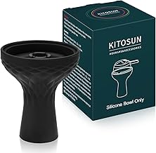 Kitosun Phunnel Foyer Chicha en Silicone - Kitosun Accessoire pour Narguilé Tête de tabac à 70 degrés silicone Durable Pour 15 à 18 g Arômes fumer Travailler avec SmokeBox HMD (Noir)