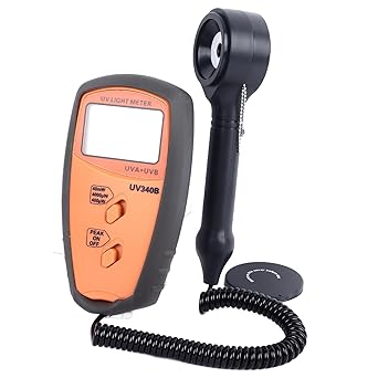High Accuracy UV Light Meter UVA UVB Tester 290-390nm LCD Display, Multifunctional Design for Testing and Measurement