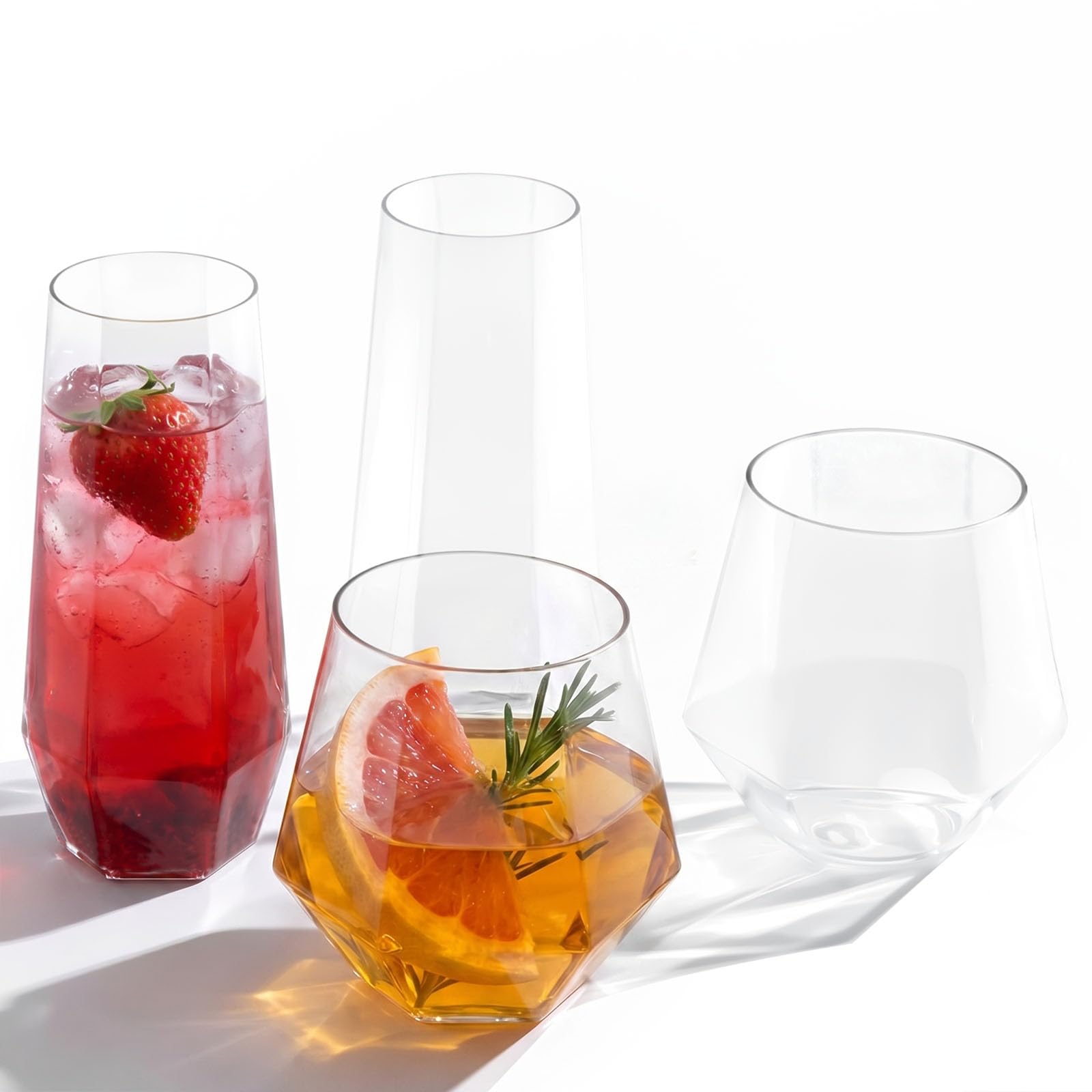 Goodluck 48 Pack Clear Plastic Cups Set