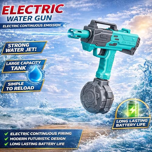 Image of The Little Ones Water Gun - High Powered Automatic Electric Water Gun for Boys & Girls Watergun Toys, Automatic Blaster Squirt Holi Guns with 300CC Excellent Range 35 FEET [HydroX]