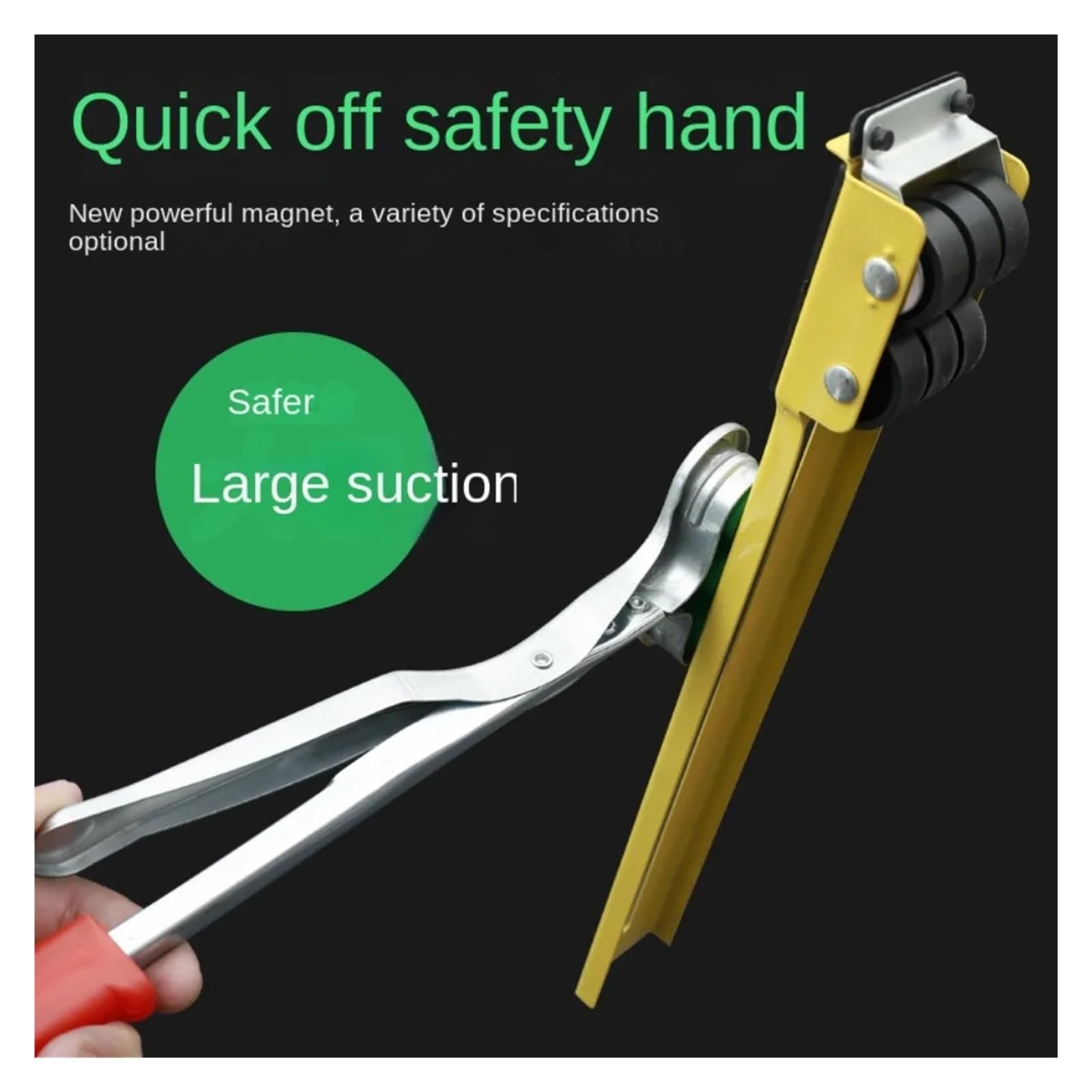 Herramienta magnética para recoger objetos pesados Nuevo Herramienta de recogida de garra de acero rico en carbono, alicates de mano magnéticos fuertes de seguridad, abrazadera de mano magnética Indus
