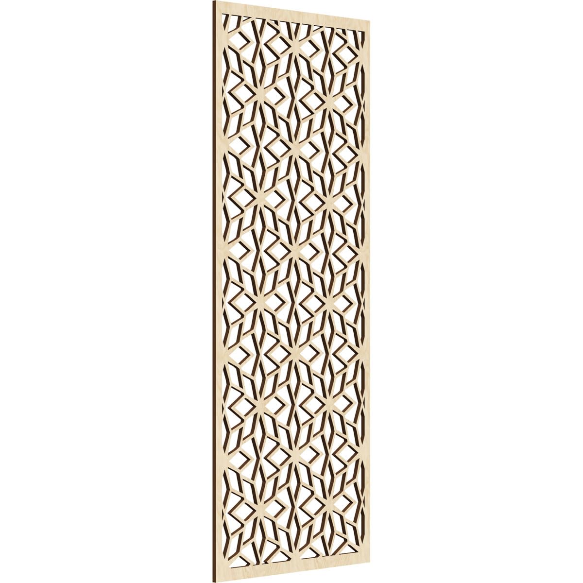 23 3/8"W x 59 3/8"H x 3/8"T Lake Decorative Fretwork Wood Wall Panels, Birch