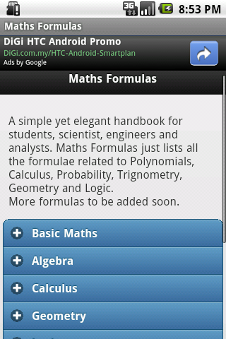 Maths Formulas - App on Amazon Appstore