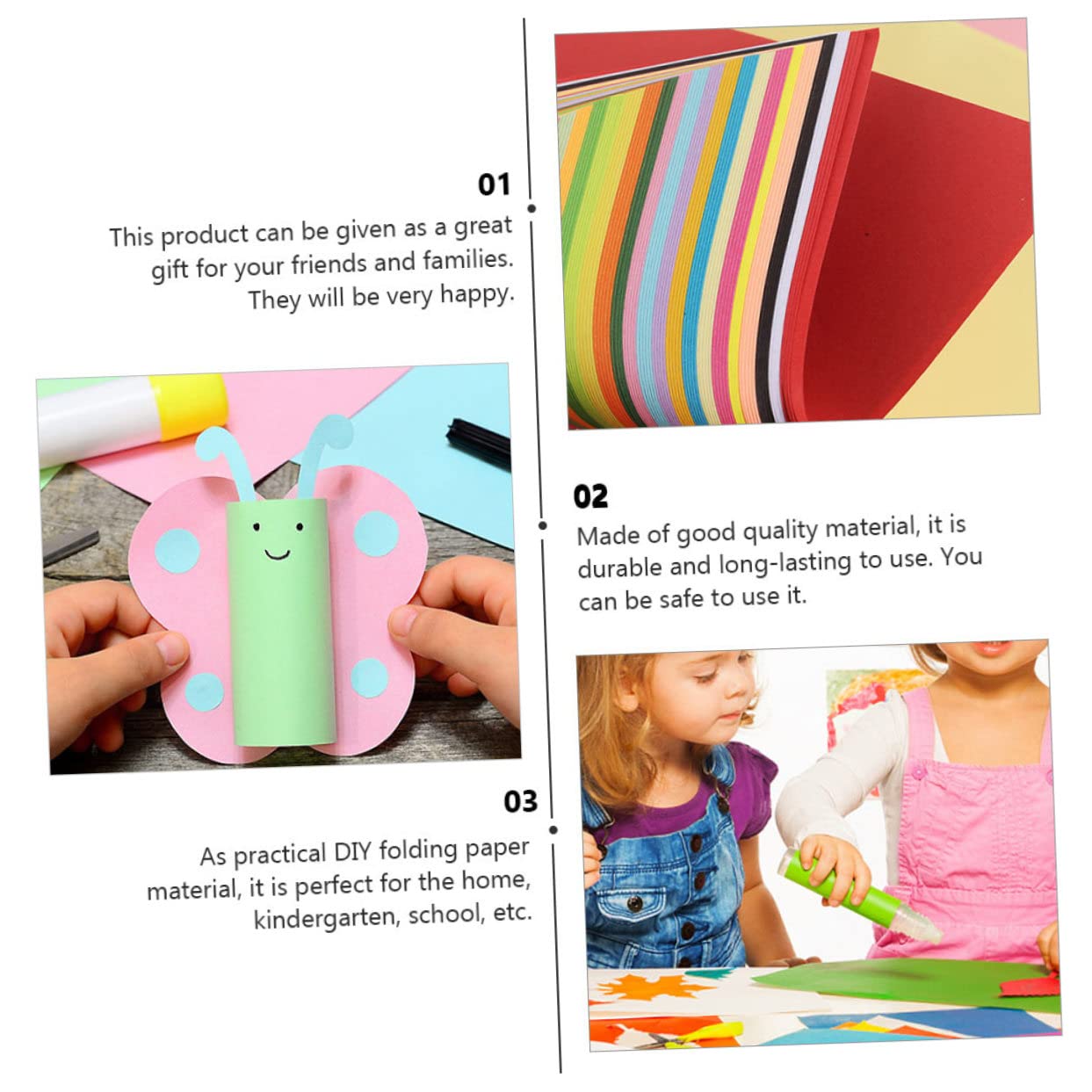 Carta per Origami 2 Confezioni, DIY per Ragazzo Ragazza e Adulti
