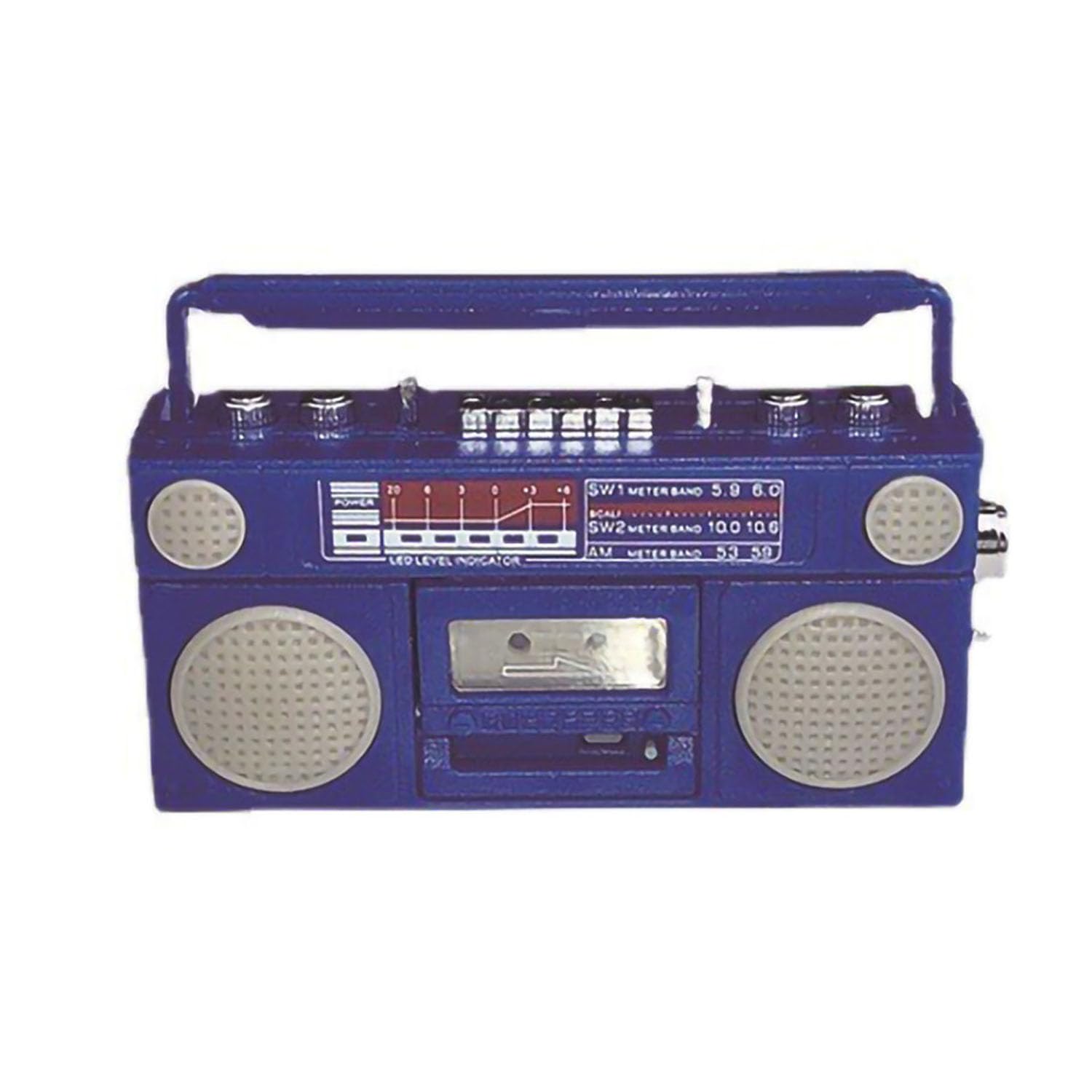 picocosmxiruo Miniature Retro Boombox Stereo Cassette Player.Mini Player.Boombox.Tiny Tape.Mini Boom Box.Cassette Player.Cassete Stereo.Dolls Accessories.Dollhouse Accessories.Game Props. (Blue)