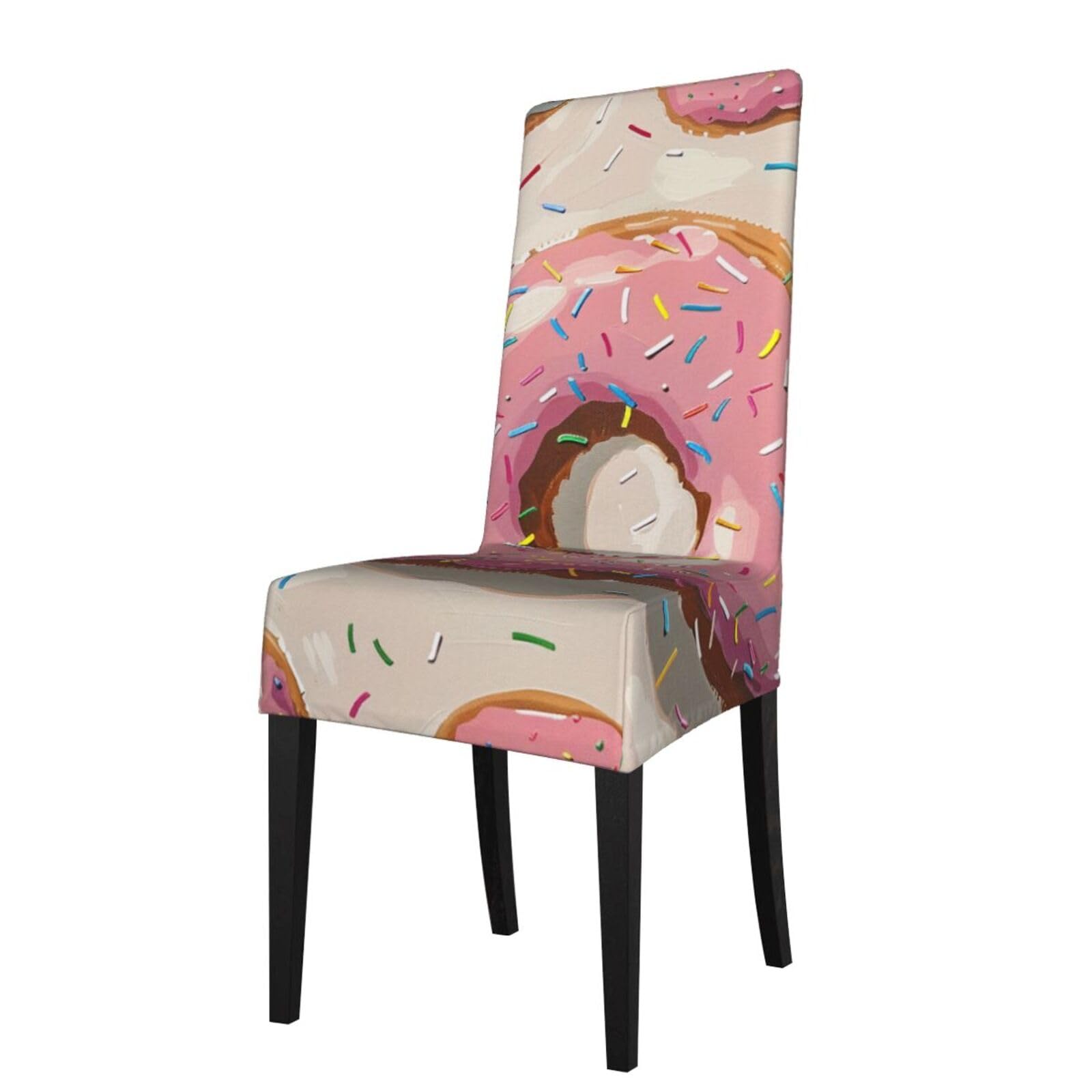 WPKJU Donuts Print Dining Chair Covers Removable Chair Seat Covers Decorative for Kitchen & Bar Stools