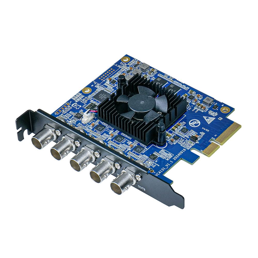 AVMATRIX VP51 5-CH SDI PCIe Capture Card - 3G-SDI I/O, 1080P60, Win/Linux, 24H Work, SDK Support, Live Stream/Video Conference