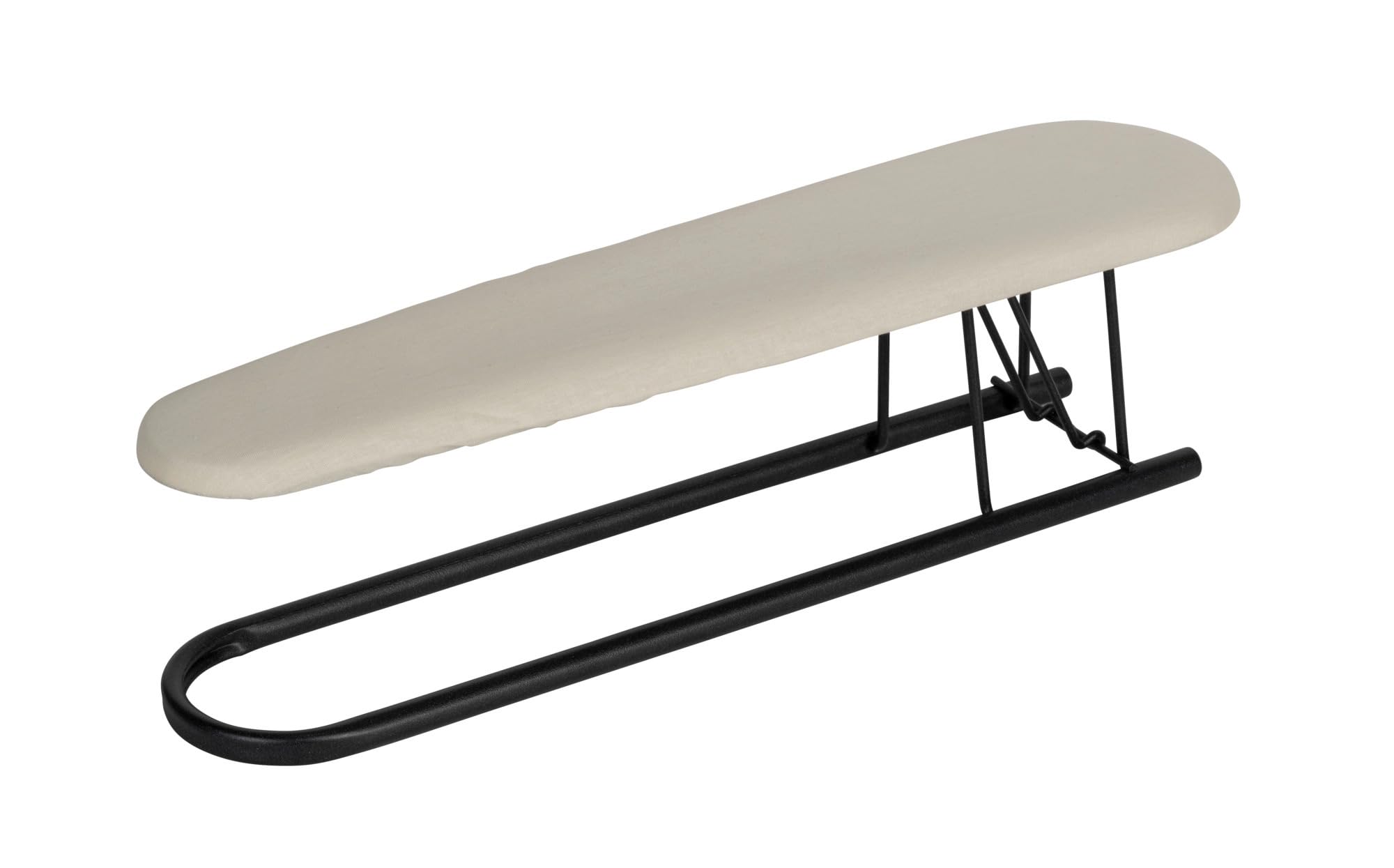 WENKO Ironing Board Mod. Leona, Ironing Board for Sleeves, Padding Made of 100% Cotton, 52 x 14 x 12 cm, Black/White