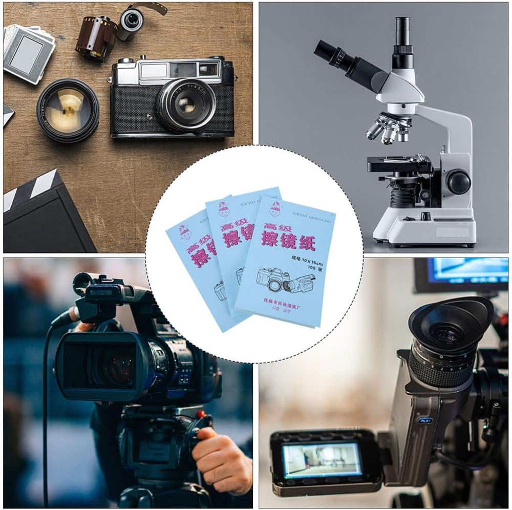 NOLITOY 50sheets Lens Cleaning Tissues Pre-moistened Paper for Eyeglasses Camera Lenses and Screens and Portable Cleaning Sheets for