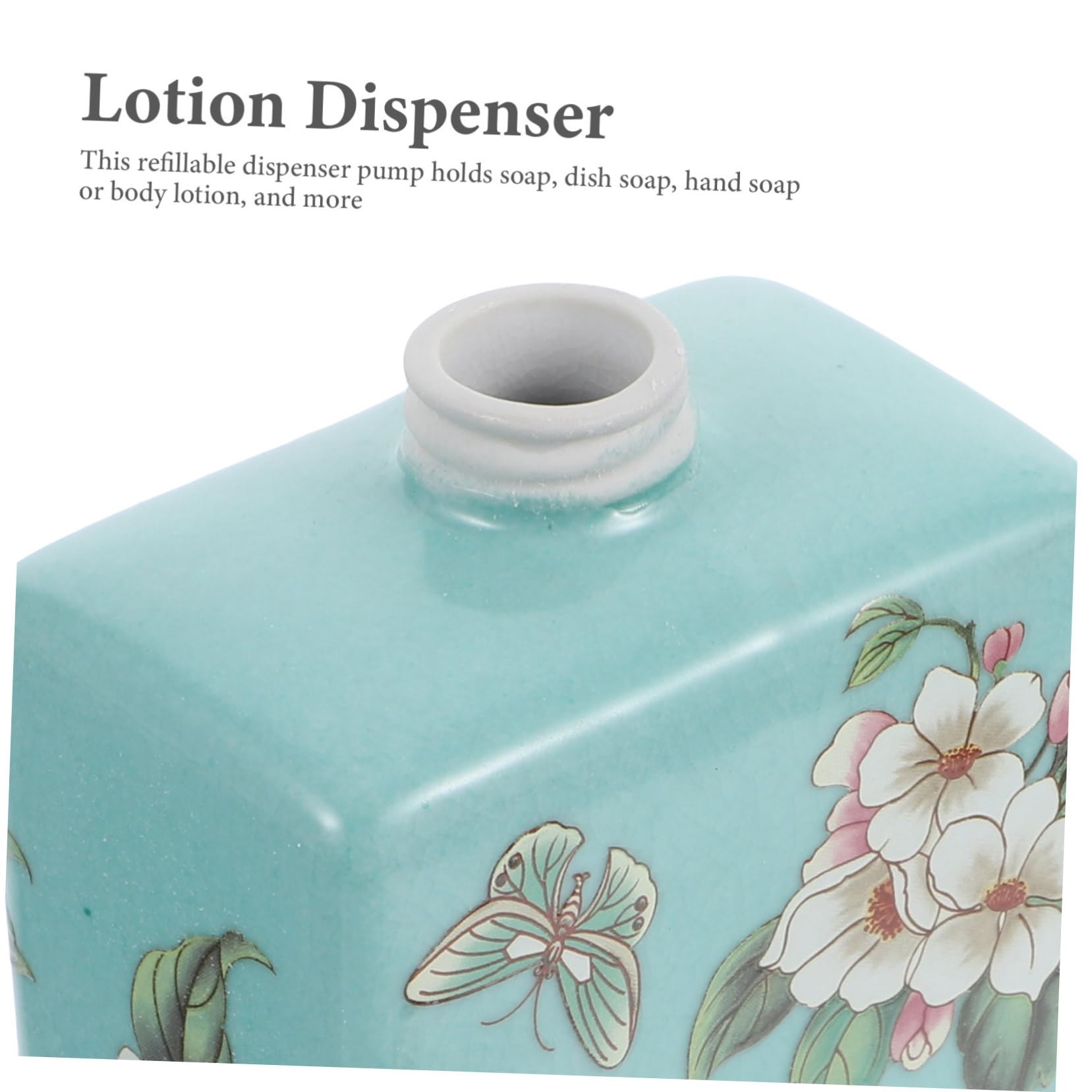 Dispensador de Jabón Recargable de Cerámica 410ml para Baño