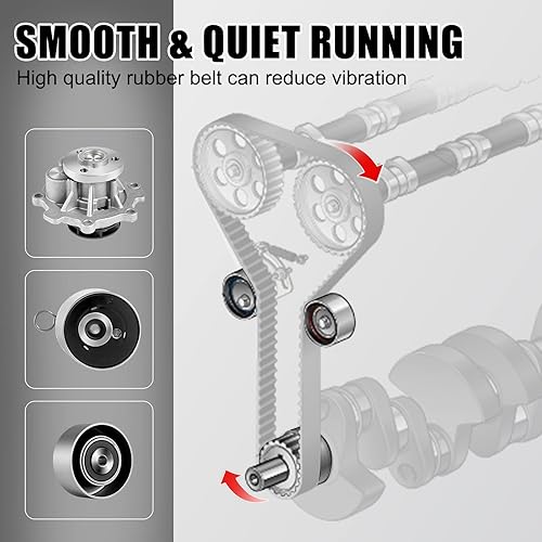 Miniatura 5 de Kit de correa de distribución con bomba de agua compatible con Chevrolet Sonic 2012-2013, Chevrolet Cruze 2012-2014, Aveo 2009-2011, Aveo5, Pontiac