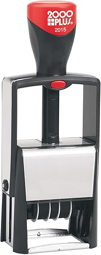 Miniatura 1 de Cosco 2000 Plus - Sello de fecha autoentintado resistente, impresión de 5/8 pulgadas x 1-1/4 pulgadas, tinta negra (011200)