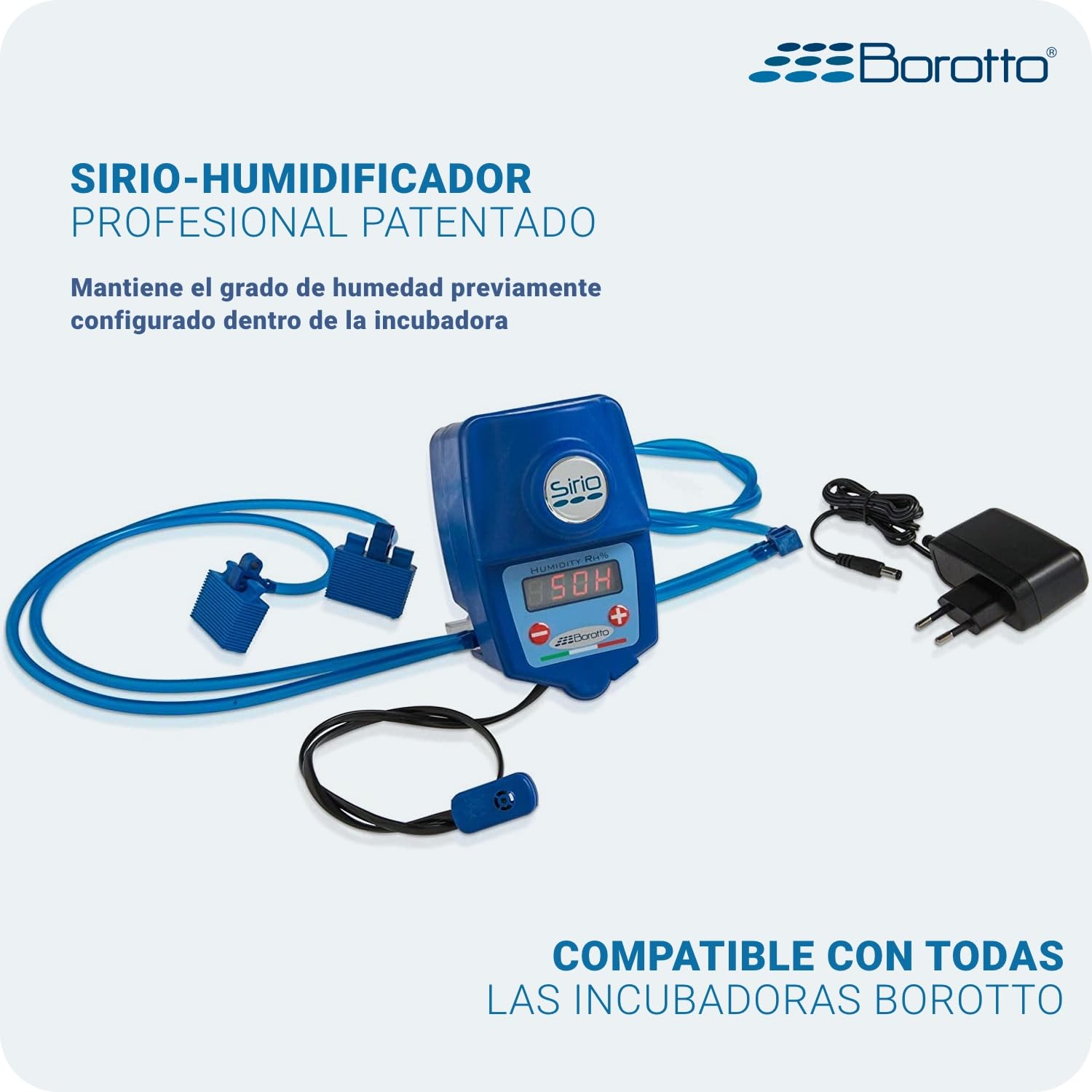 Borotto Real 24 Expert | Incubadora de Huevos Automática Profesional Patentada 24 Huevos o 96 Pequeños con Volteador de Huevos Automático, Control Temperatura, Humidificador Sirio | Made in Italy