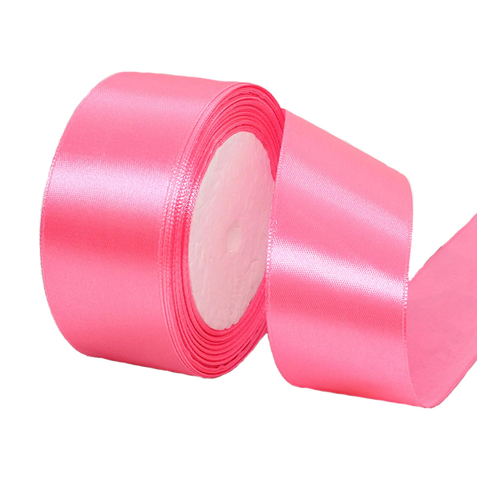 40mm Rose red Satin Ribbon 22M ，Fabric Hair String Ribbon for Craft, Flower Bouquets, Gift Wrapping, Wedding, Bow Making and Valentines Christmas Decoration (Rose red, 4CM)
