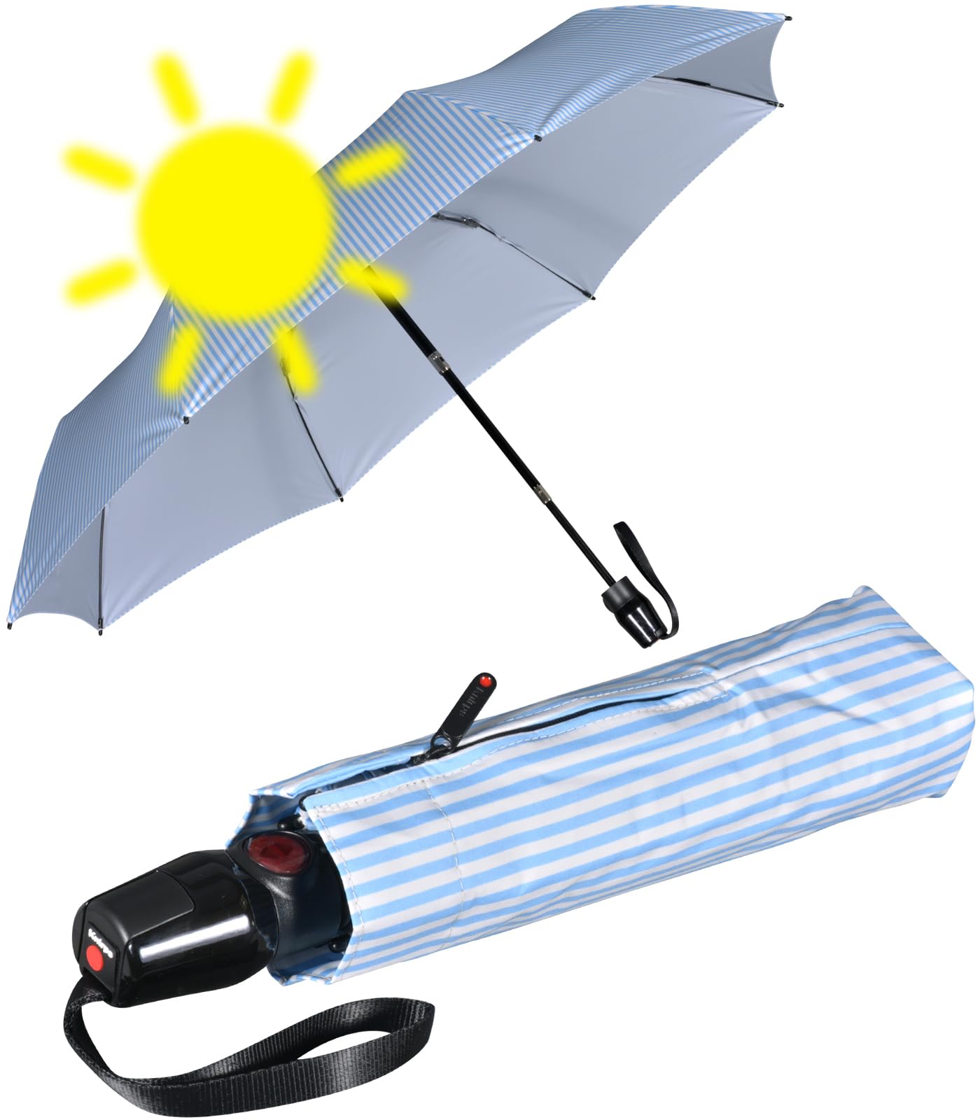 Knirps Taschenschirm T.220 Duomatic Safety Rain or Shine mit UV-Schutz