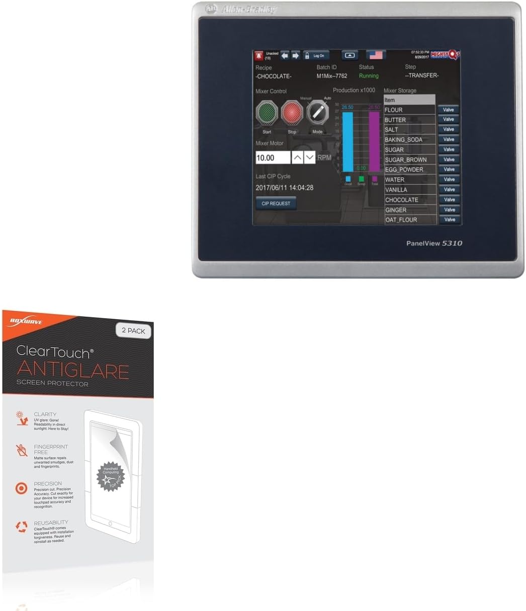 BoxWave Screen Protector Compatible with Allen Bradley PanelView 5310 (12.1 in) - ClearTouch Anti-Glare (2-Pack), Anti-Fingerprint Matte Film Skin