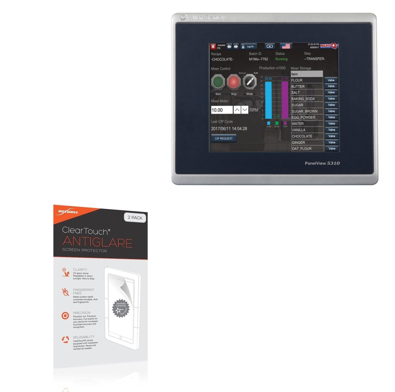 BoxWave Screen Protector Compatible with Allen Bradley PanelView 5310 (12.1 in) - ClearTouch Anti-Glare (2-Pack), Anti-Fingerprint Matte Film Skin