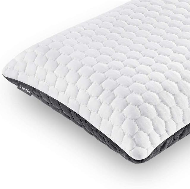 Inofia Latex Memory Foam Pillow,Orthopaedic Support Pillow With Cool and Warm Two-In-One,Neck Pillow For Neck Pain-with Washable Pillowcase(60x40x12cm)
