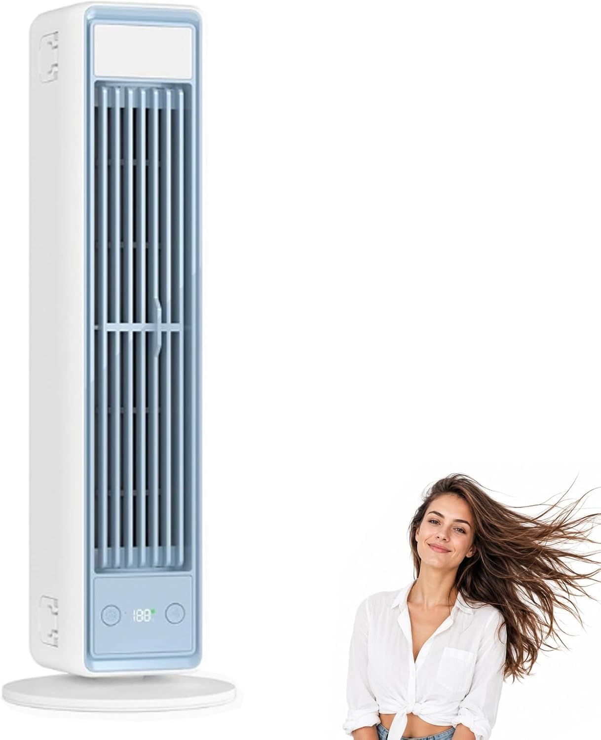 AirZuma klimaanlage,Kühlt mit CoolCore™, sparsamster Stromverbrauch, Akku, bladeless & leise (2 PCS)