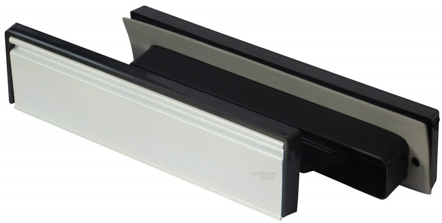 Stormguard Sleeved Letterbox Internal & External White Plate Cover Set Pvc Or Wooden Doors