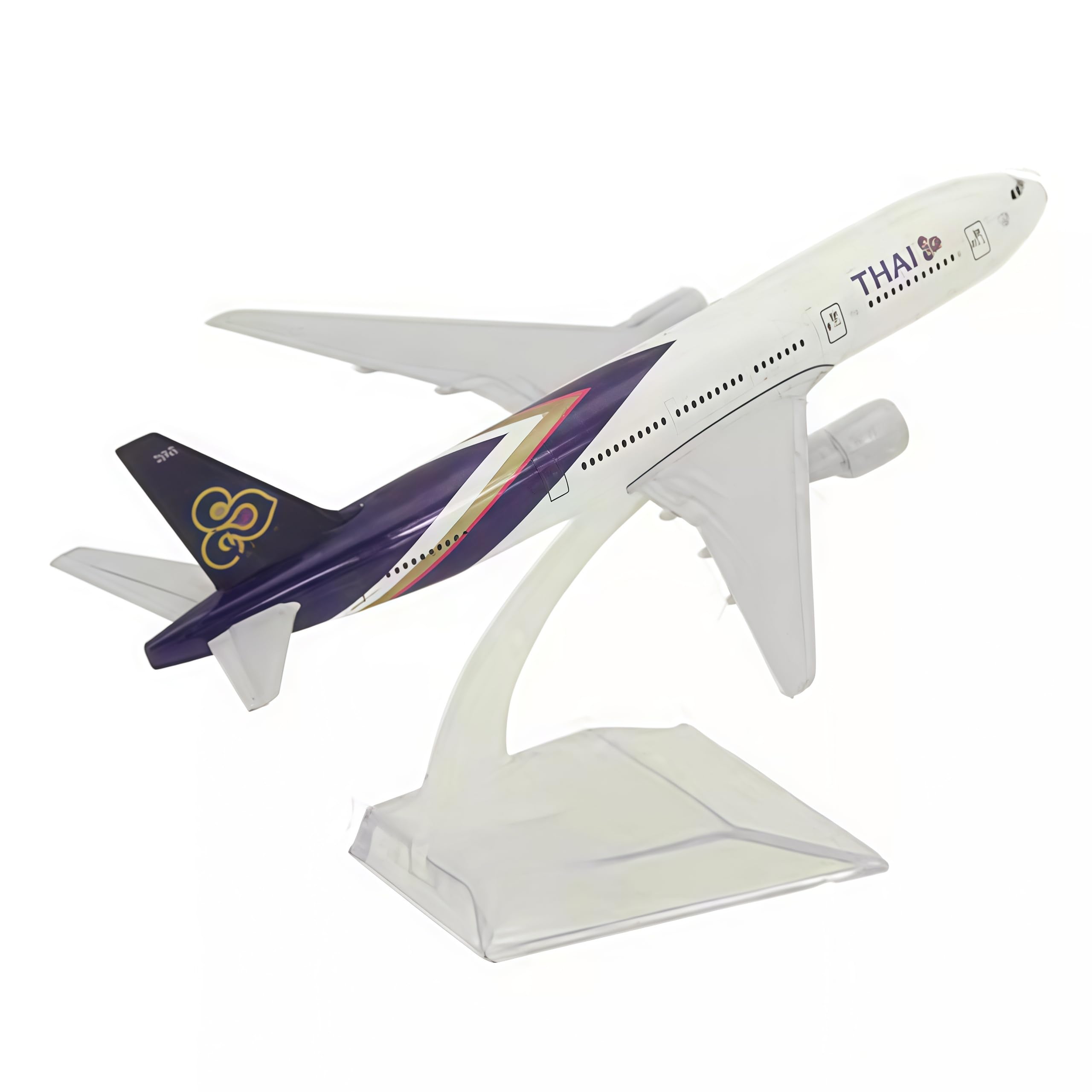 LGSRSNXHTX Thai Airways B777 Airplane Model Golden Orchid Metal Alloy 1:400 Scale Display Collectible Gift Ornament for Desk