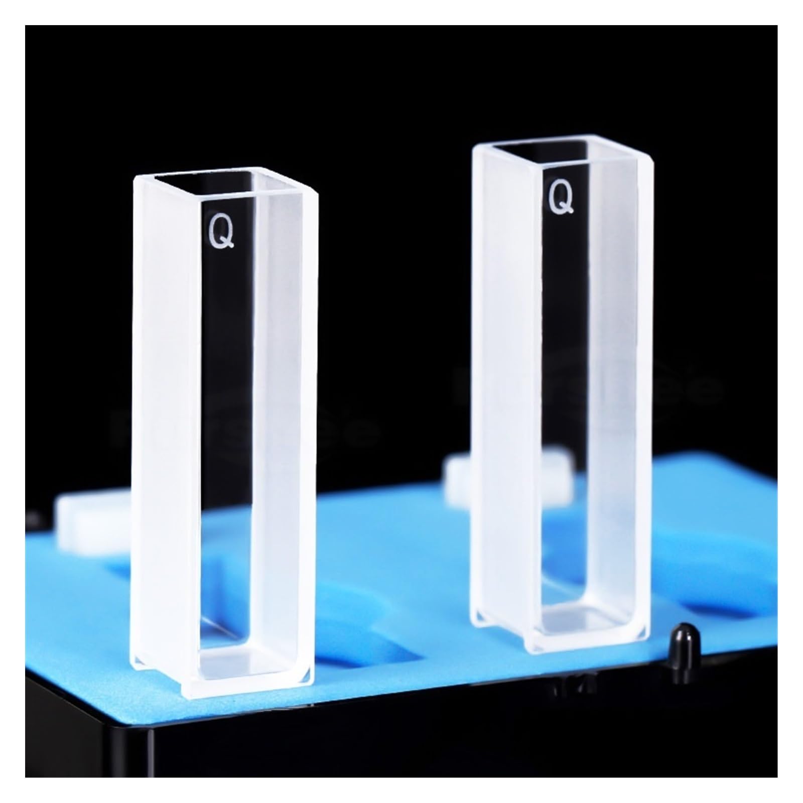 Cuvette al quarzo da 2 pezzi 3,5 ml con coperchio e lunghezza del percorso di 10 mm for laboratorio spettrofotometro