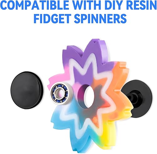 Vista 36 de NiArt Fidget Finger Spinner DIY Resina Epoxi Fundición Molde de Silicona Kit 5 Moldes con 10 Rodamientos, Alivio del Estrés Juguete de Mano Fidget