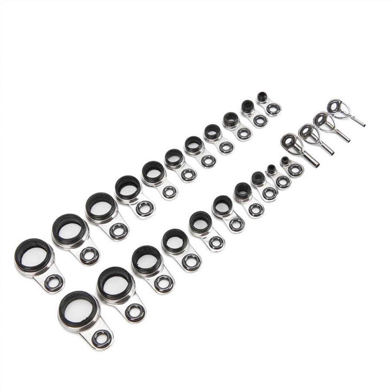 Anelli Canna da Pesca 1.0-10/14/18/20/22/25mm Set di Anelli for Guide da Pesca Set di Anelli for canne da Pesca universali Rock Casting Guide in Ceramica. per Acqua Salata d'Acqua Dolce