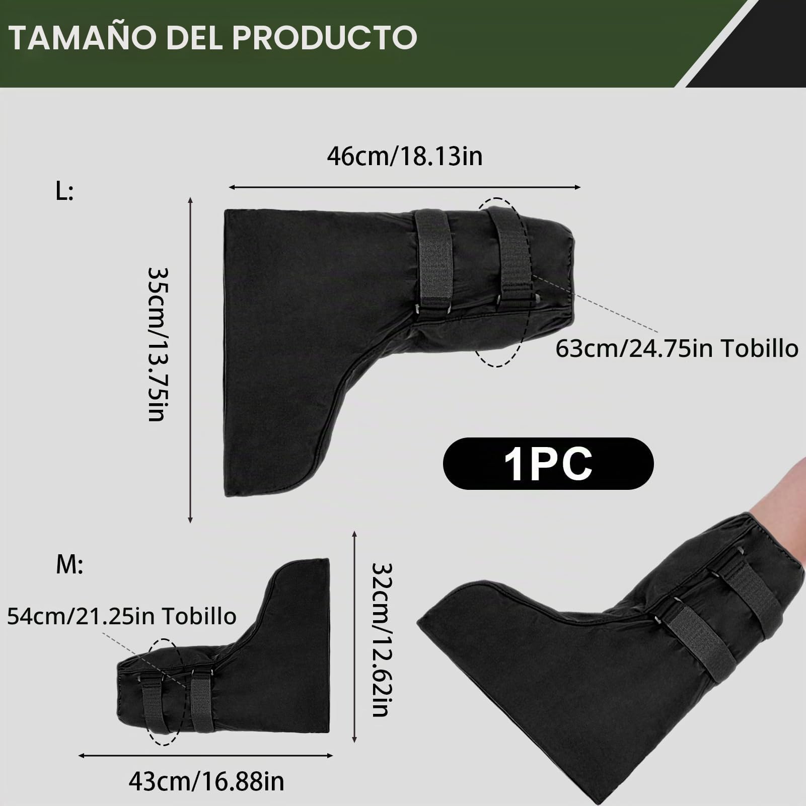 Cubiertas de zapatos médicas, botas de protección contra fracturas, Air Cam Walker, botas impermeables para fracturas, botas ortopédicas médicas para pie roto, tobillo torcido (M)