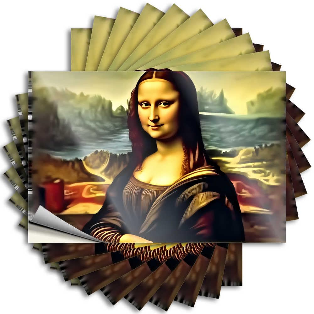 Saying Crazy, Darts Hat Leonardo Da Vinci's Mona Lisa: A Masterpiece Reimagined | Decorations for The Kitchen(6X9CM)