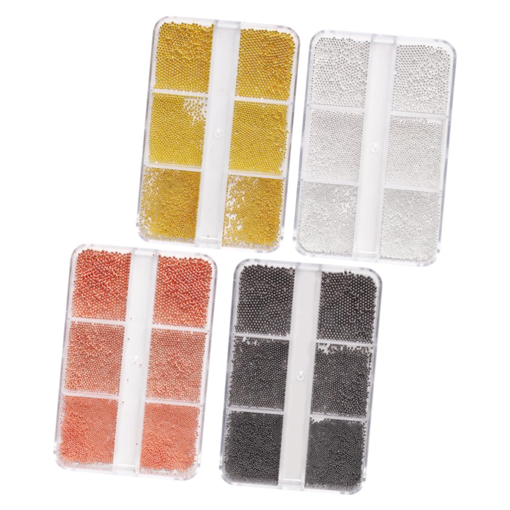 SHERCHPRY Unghie Rotonde di Caviale Mini Decorative per Nail Art Fai da Te Adatte per Unghie Naturali e Artificiali UV e Dip