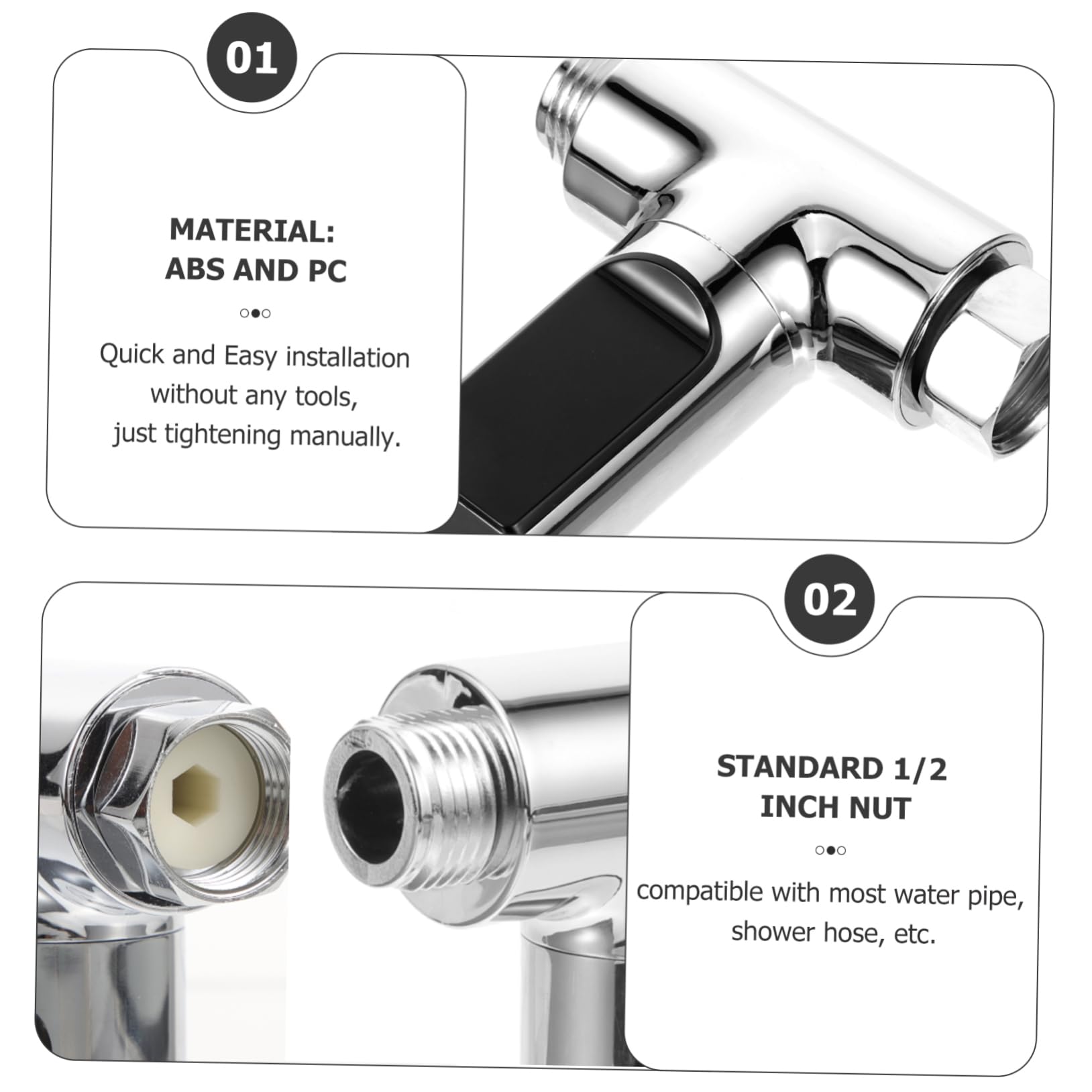 HOLIDYOYO Led Water Shower Thermometer Digital Temperature Monitor 360° Rotating Screen