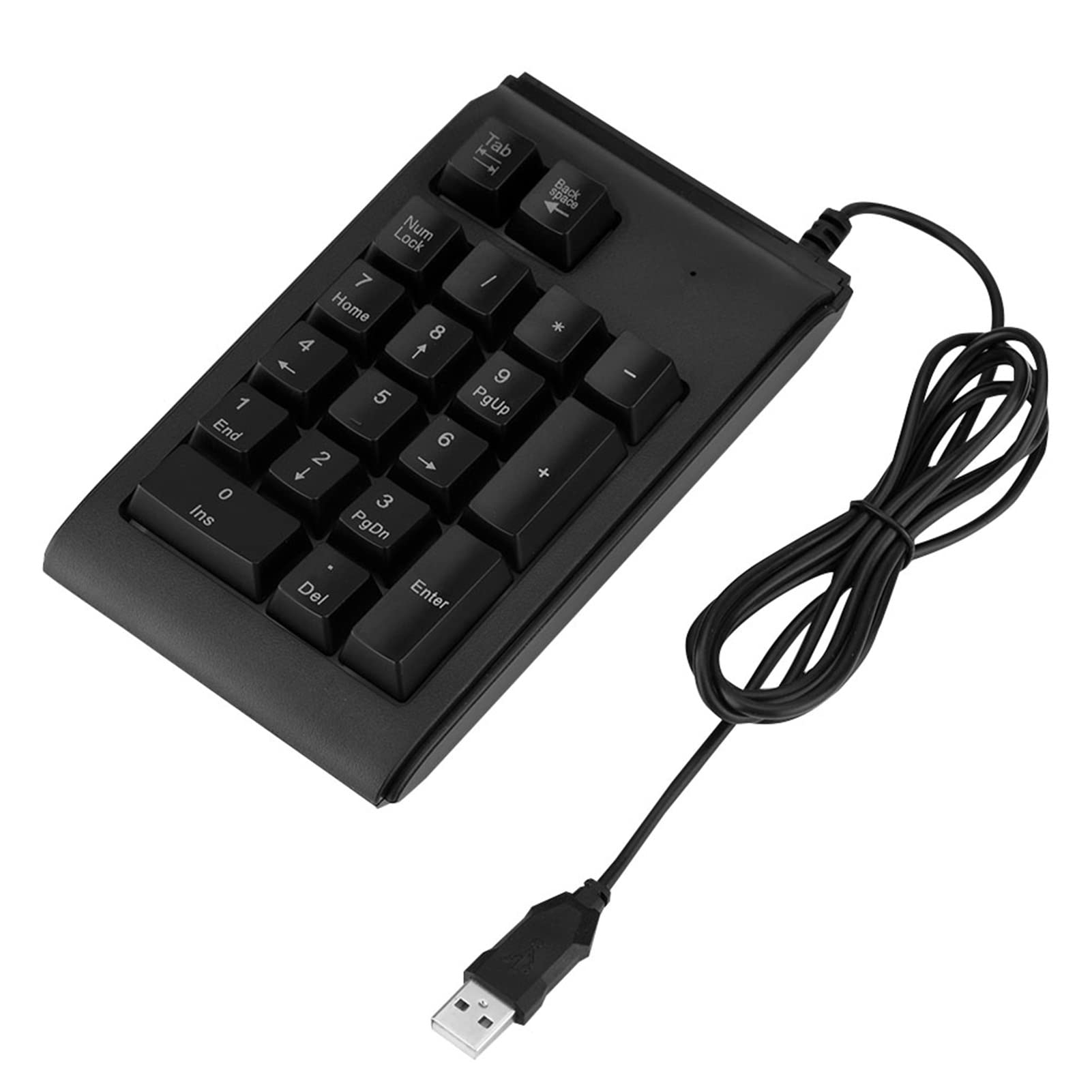 NutriEss USB Numeric Keypad Mechanical Touch 19 Key Mini Compact with Breathing Lights for Data Input and Office Use