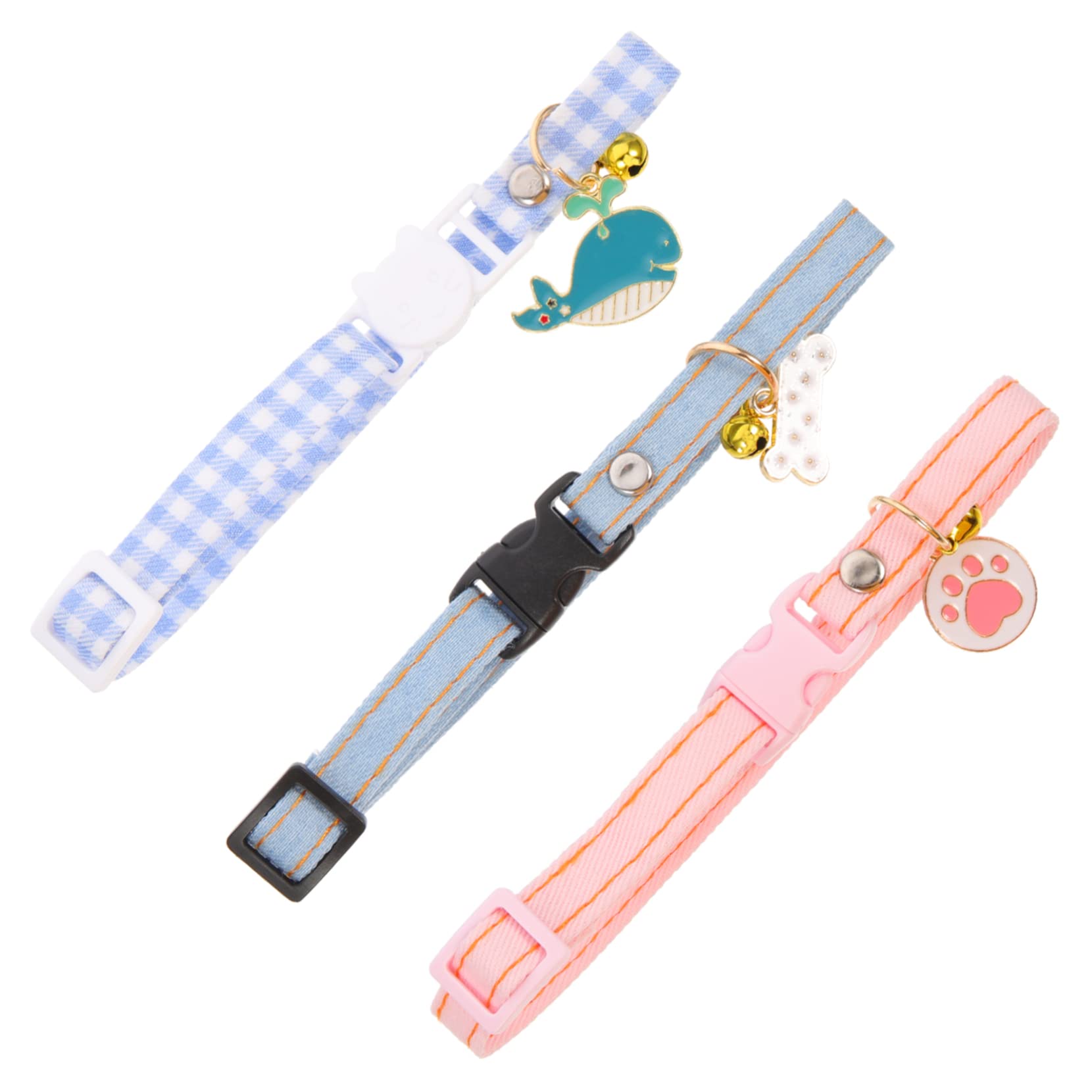 Happyyami 15pièces Collier Décoratif pour Chat avec Clochette Collier Réglable Doux Et Respirant Accessoires Amusants pour Chats Et Chiens De Design Unique