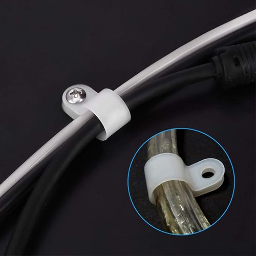 Miniatura 3 de LOKMAN Paquete de 100 clips de montaje estilo P de 14 pulgadas con tornillos Phillips de cabeza plana de acero inoxidable compatibles