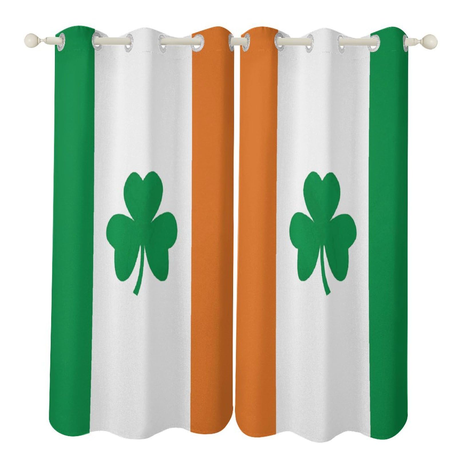 Rideaux occultants de fenêtre Happy Irish Holidays isolants pour bureau